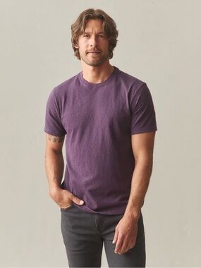 NWOT American Giant Men's Premium Slub Crew Tee BlackBerry Wine